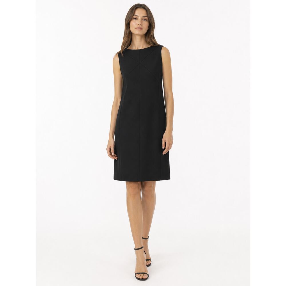 NWT Emilio Pucci Black Sheath Dress Sz 10 IT 44 Sleeveless Luxury Italy Wool